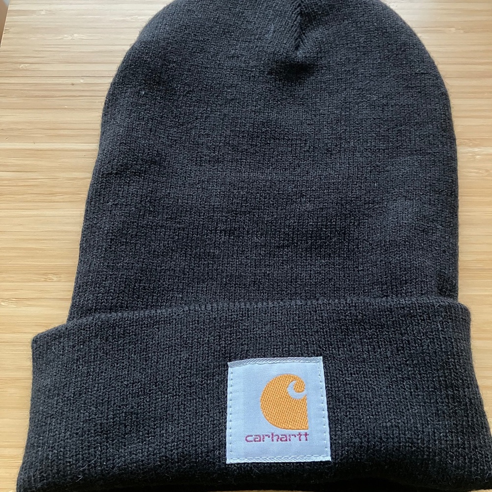 Carhartt beanie (black, fold over)